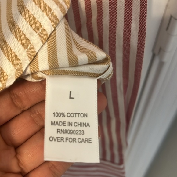 NWT PACSUN Pinstriped Button-Up Shirt - Long Sleeve Button Up - Size Large - Picture 7 of 7